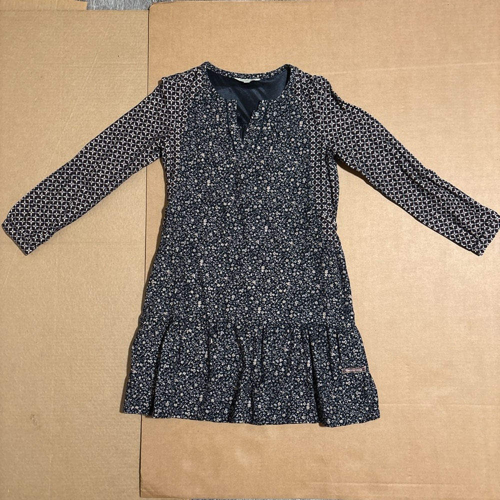 Elegant Navy Floral Dress for Women
